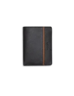 MONPIEL Billetera con Broche Dentro y Monedero Raya Lateral*Hombre Carteras Hombre Piel