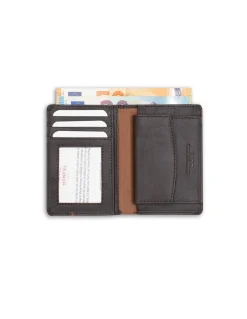 MONPIEL Billetera Pequena con Monedero Raya Lateral*Hombre Carteras Hombre Piel