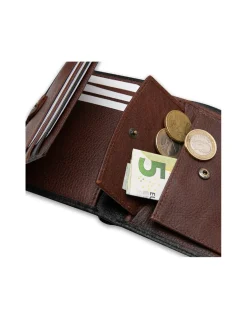MONPIEL Billetero con Broche Interior y Monedero Cuero*Hombre Carteras Hombre Piel