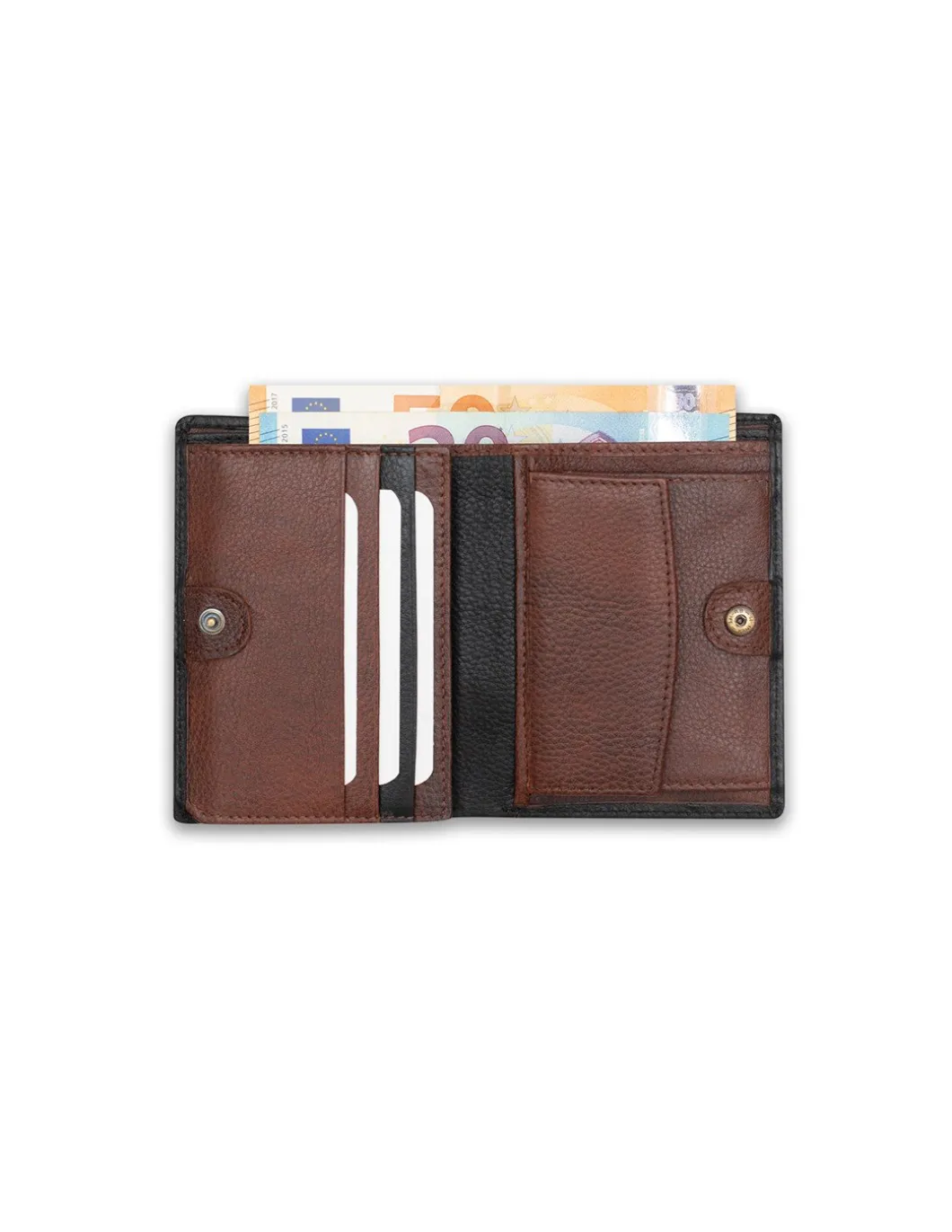 MONPIEL Billetero con Broche Interior y Monedero Cuero*Hombre Carteras Hombre Piel
