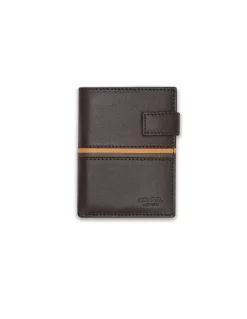 MONPIEL Billetero con Broche y Monedero Dentro Rayas a Color*Hombre Carteras Hombre Piel