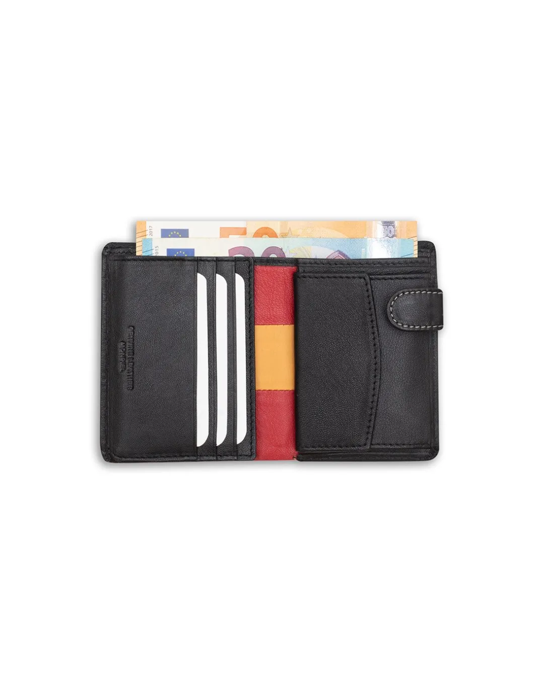 MONPIEL Billetero con Broche y Monedero Bandera Espana*Hombre Carteras Hombre Piel