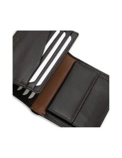 MONPIEL Billetero con Monedero Raya Lateral*Hombre Carteras Hombre Piel