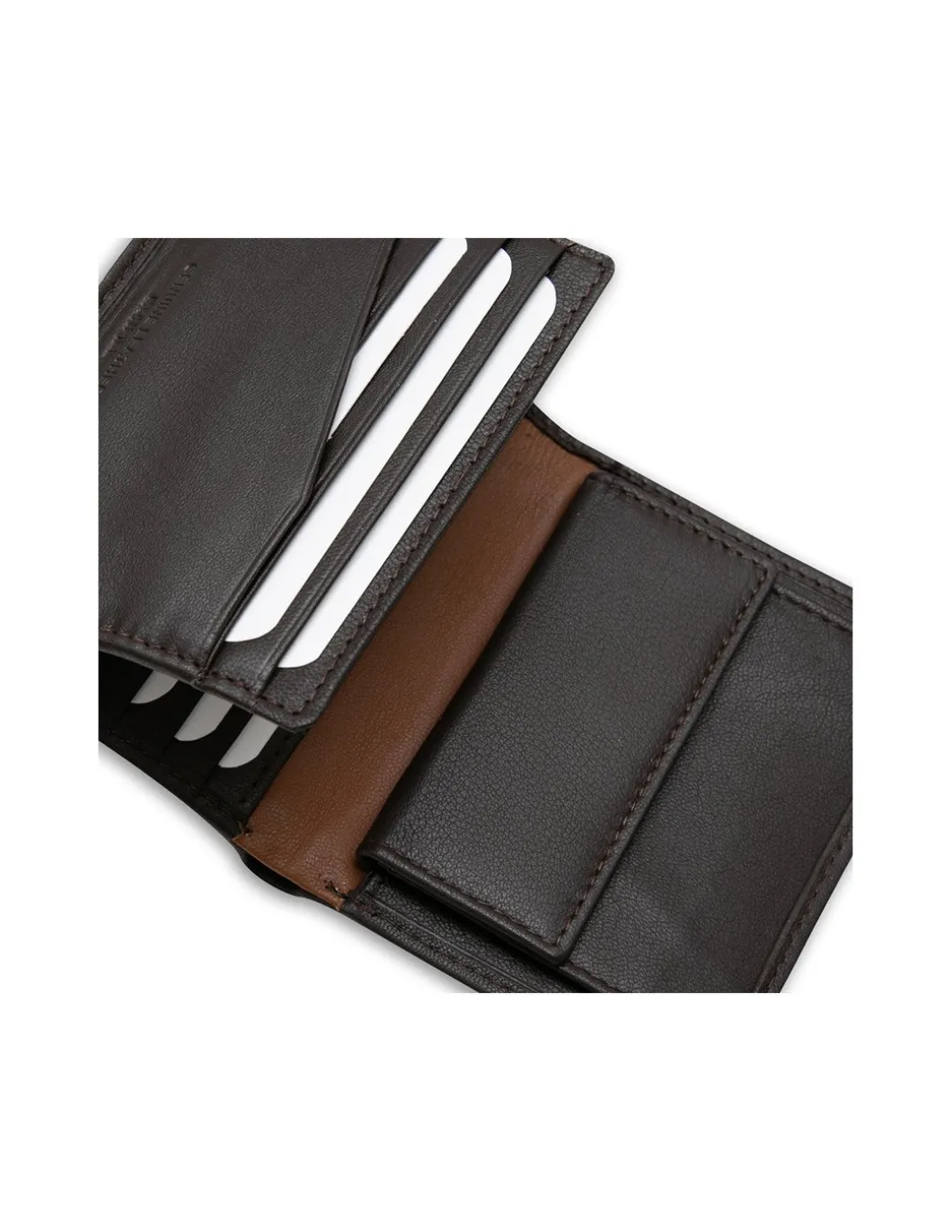 MONPIEL Billetero con Monedero Raya Lateral*Hombre Carteras Hombre Piel