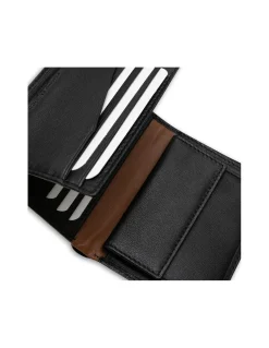 MONPIEL Billetero con Monedero Raya Lateral*Hombre Carteras Hombre Piel