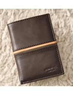 MONPIEL Billetero Simple Rayas a Color*Hombre Carteras Hombre Piel