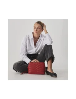 MONPIEL Bolso Acolchado de Piel con Cadena Oro*Mujer Bolsos De Piel Medianos|Bolsos Piel Mujer