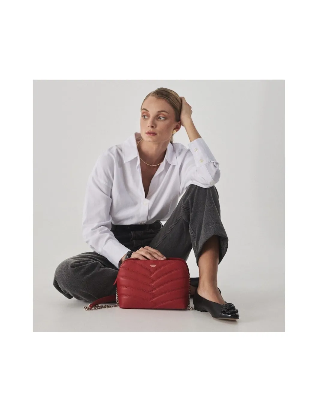MONPIEL Bolso Acolchado de Piel con Cadena Oro*Mujer Bolsos De Piel Medianos|Bolsos Piel Mujer
