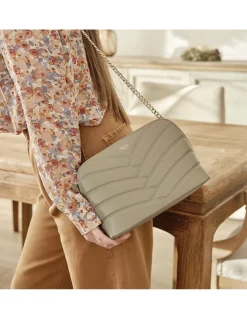 MONPIEL Bolso Acolchado de Piel con Cadena Oro*Mujer Bolsos De Piel Medianos|Bolsos Piel Mujer