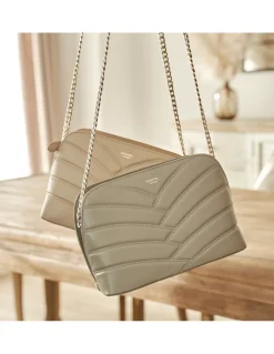 MONPIEL Bolso Acolchado de Piel con Cadena Oro*Mujer Bolsos De Piel Medianos|Bolsos Piel Mujer