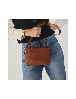 MONPIEL Bolso Bandolera de Piel Coco*Mujer Bolsos De Piel Pequeños|Bolsos Piel Mujer