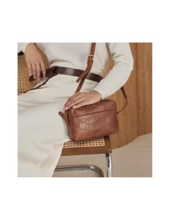 MONPIEL Bolso Bandolera de Piel Coco*Mujer Bolsos De Piel Pequeños|Bolsos Piel Mujer