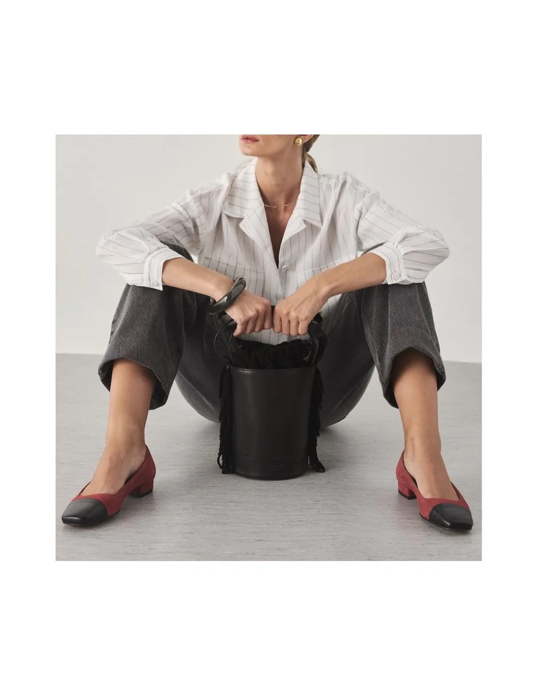MONPIEL Bolso de Cubo de piel flecos Pequeno Roma*Mujer Bolsos De Piel Pequeños|Bolsos Piel Mujer