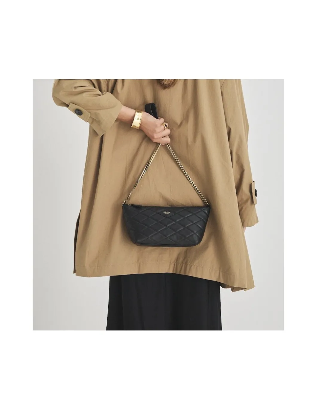 MONPIEL Bolso de piel mujer pequeno Acolchado New York*Mujer Bolsos De Piel Pequeños|Bolsos Piel Mujer