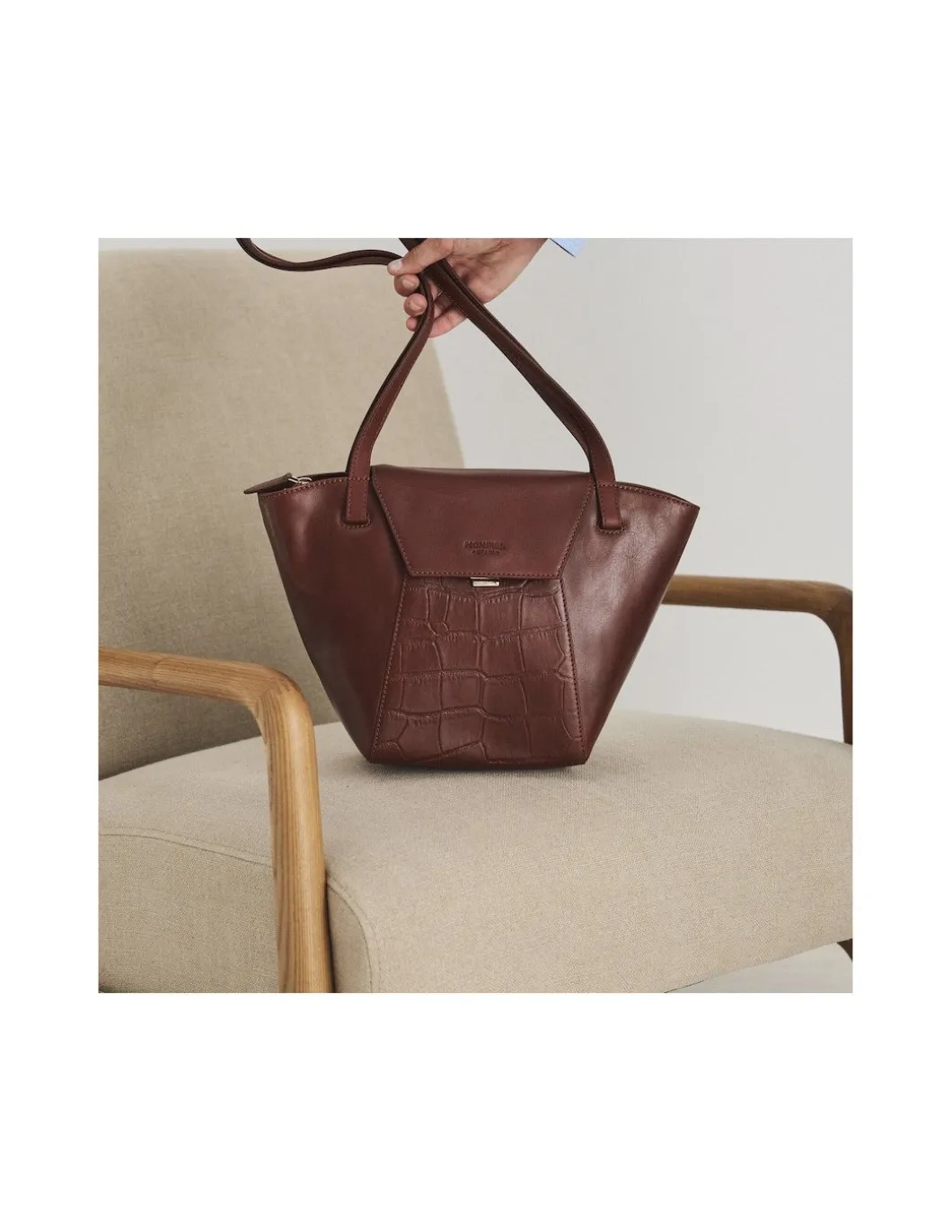 MONPIEL Bolso de piel mujer Tote Bag Paris Coco*Mujer Bolsos Piel Mujer|Bolsos De Piel Medianos