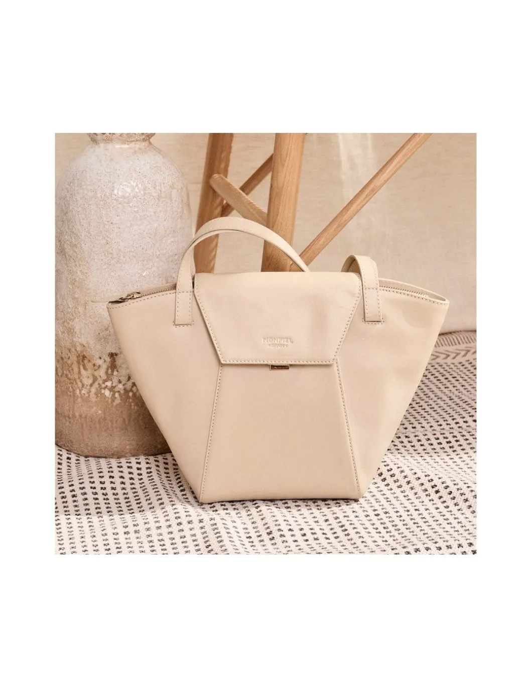 MONPIEL Bolso de piel mujer Tote Bag Paris*Mujer Bolsos De Piel Medianos|Bolsos Piel Mujer