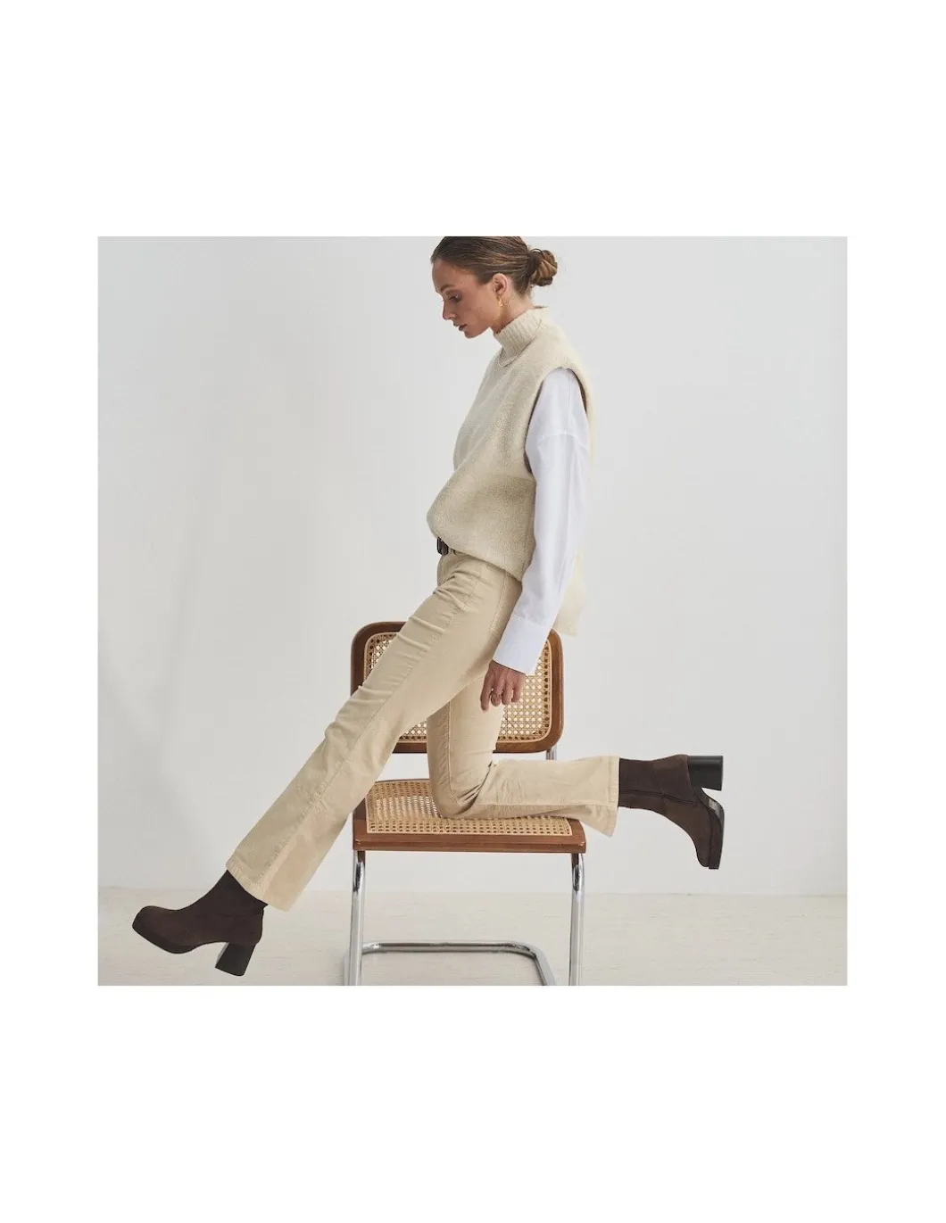 MONPIEL Botin de plataforma Claudia*Mujer Botines Piel Mujer