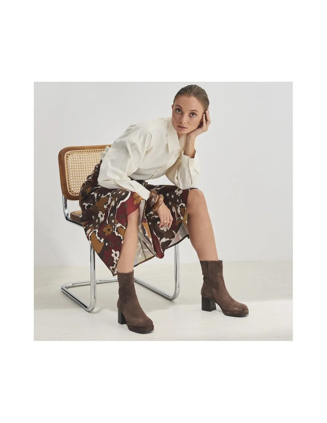 MONPIEL Botin de plataforma Claudia*Mujer Botines Piel Mujer