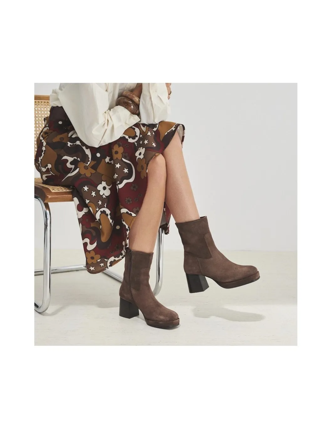 MONPIEL Botin de plataforma Claudia*Mujer Botines Piel Mujer