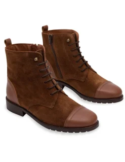 MONPIEL Botin Mujer con Cordones Satur*Mujer Outlet Mujer|Botines Piel Mujer