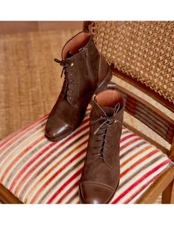 MONPIEL Botin Mujer con Cordones Satur*Mujer Outlet Mujer|Botines Piel Mujer