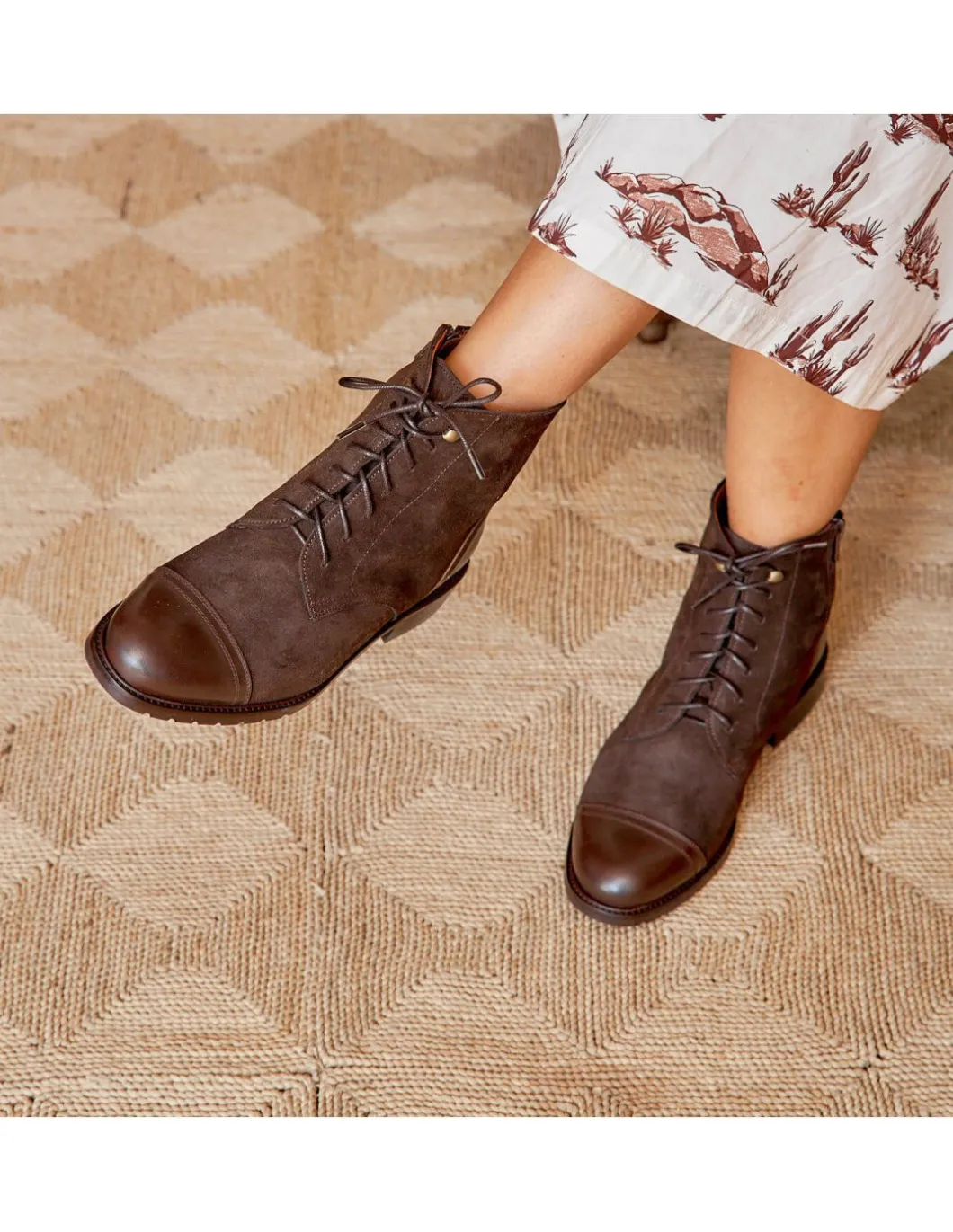 MONPIEL Botin Mujer con Cordones Satur*Mujer Outlet Mujer|Botines Piel Mujer