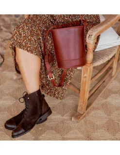 MONPIEL Botin Mujer con Cordones Satur*Mujer Outlet Mujer|Botines Piel Mujer