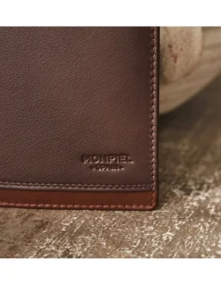 MONPIEL Cartera Americana de piel con Monedero y Tarjetero Extra Lago*Hombre Carteras Hombre Piel