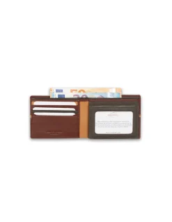 MONPIEL Cartera Americana Grande con Rayas a Color*Hombre Carteras Hombre Piel
