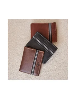 MONPIEL Cartera Billetera con Monedero Goma*Hombre Carteras Hombre Piel