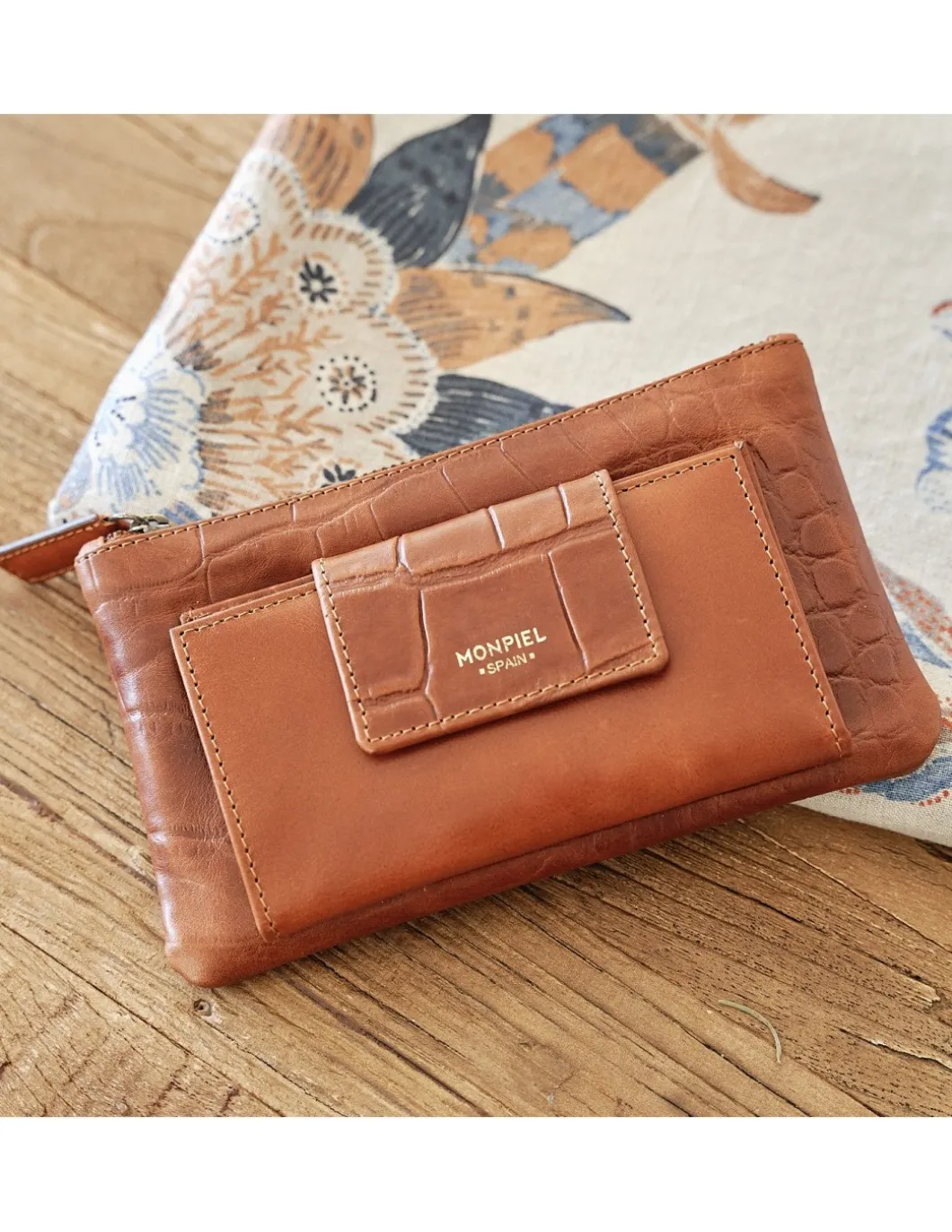 MONPIEL Cartera de Piel Senora Bolsa*Mujer Carteras Piel Mujer