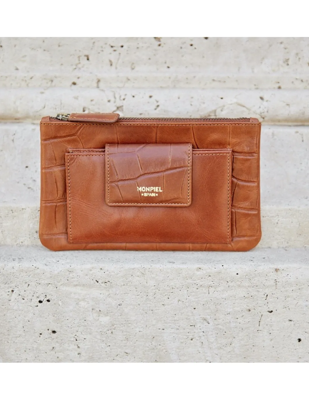 MONPIEL Cartera de Piel Senora Bolsa*Mujer Carteras Piel Mujer