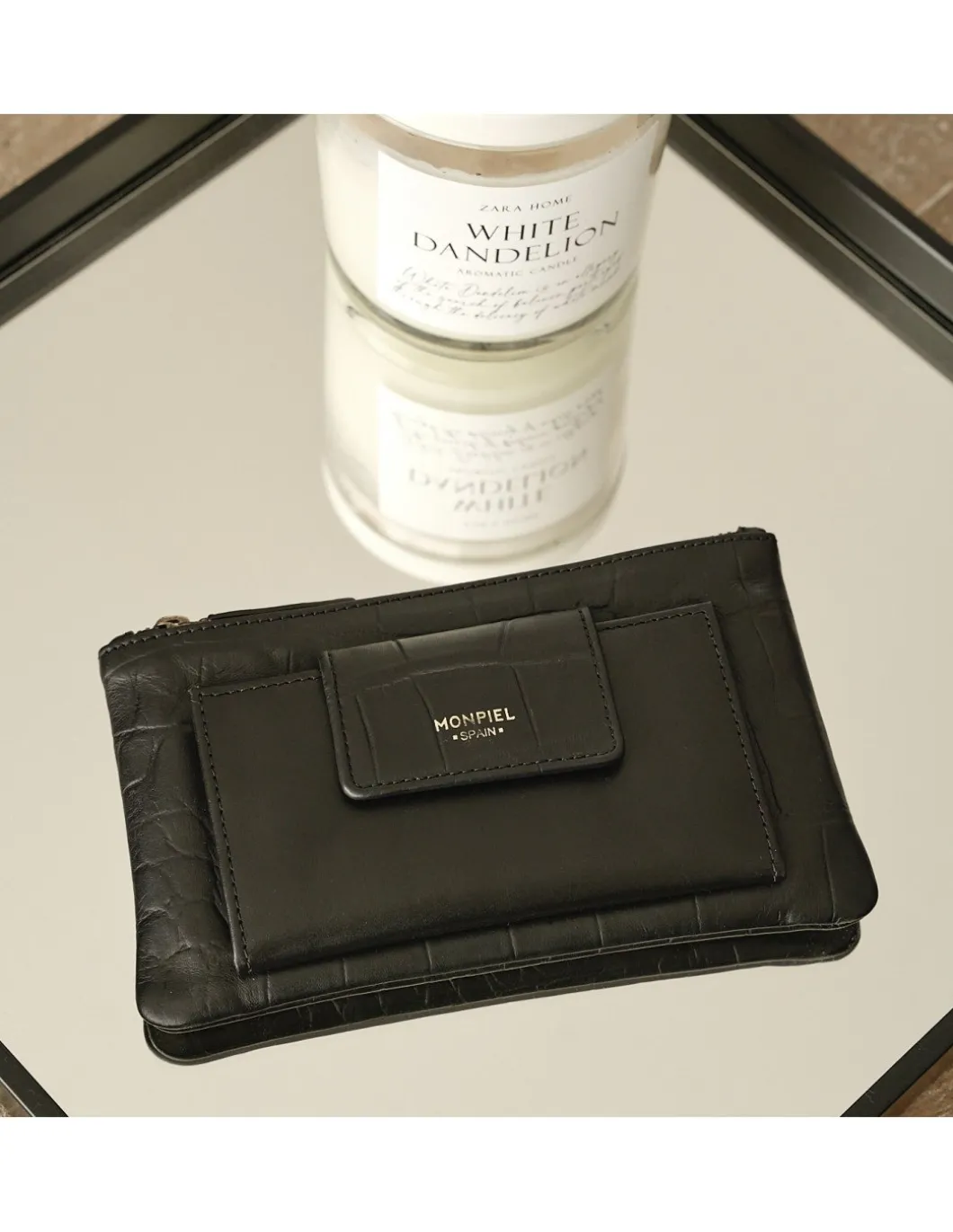 MONPIEL Cartera de Piel Senora Bolsa*Mujer Carteras Piel Mujer