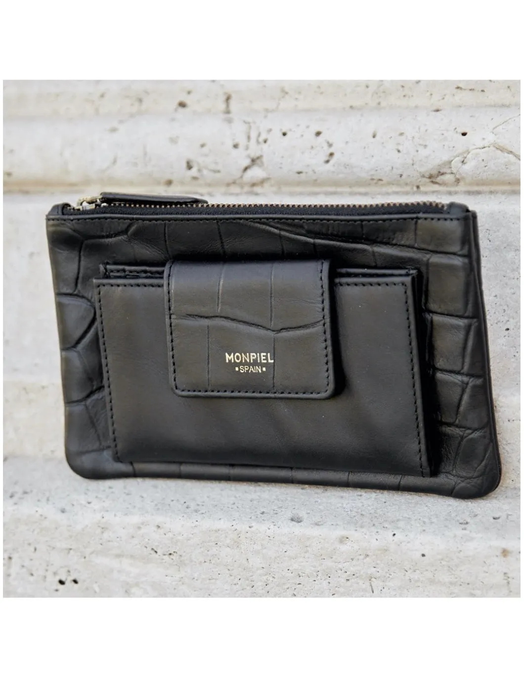 MONPIEL Cartera de Piel Senora Bolsa*Mujer Carteras Piel Mujer