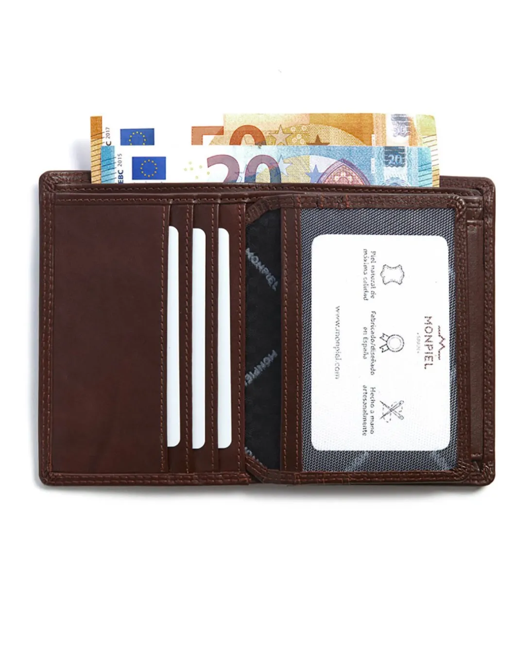 MONPIEL Cartera de Piel XL con Monedero*Hombre Carteras Hombre Piel