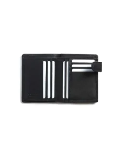 MONPIEL Cartera doble costura con Broche y Monedero Trasero Sky*Hombre Carteras Hombre Piel