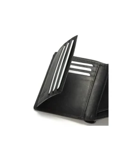 MONPIEL Cartera doble costura con Broche y Monedero Sky*Hombre Carteras Hombre Piel