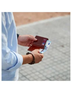 MONPIEL Cartera hombre pequena con billetero Mini*Hombre Carteras Hombre Piel