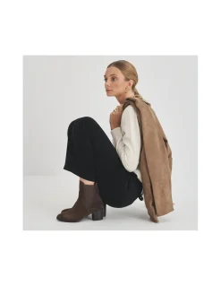 MONPIEL Chaqueta de Piel Mujer Botones Forrados*Mujer Chaquetas De Cuero Mujer