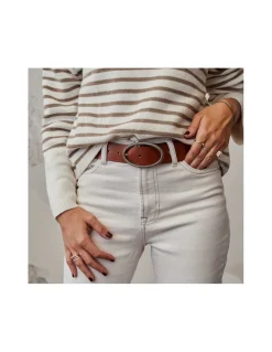 MONPIEL Cinturon Hebilla Ovalada*Mujer Cinturones Piel Mujer