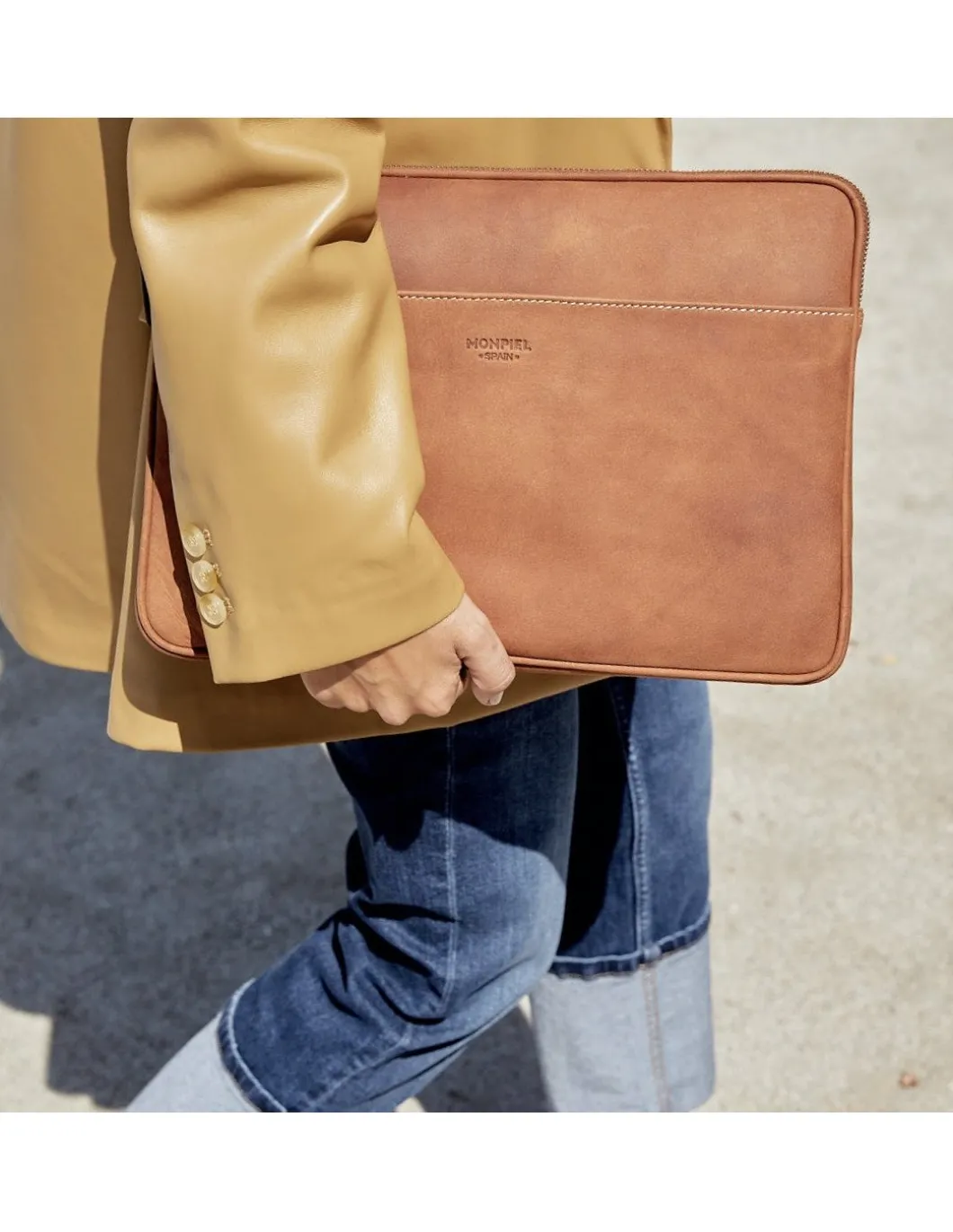 MONPIEL Funda de Portatil Piel 13" & 14"*Mujer Fundas Portátil Piel|Otros Accesorios