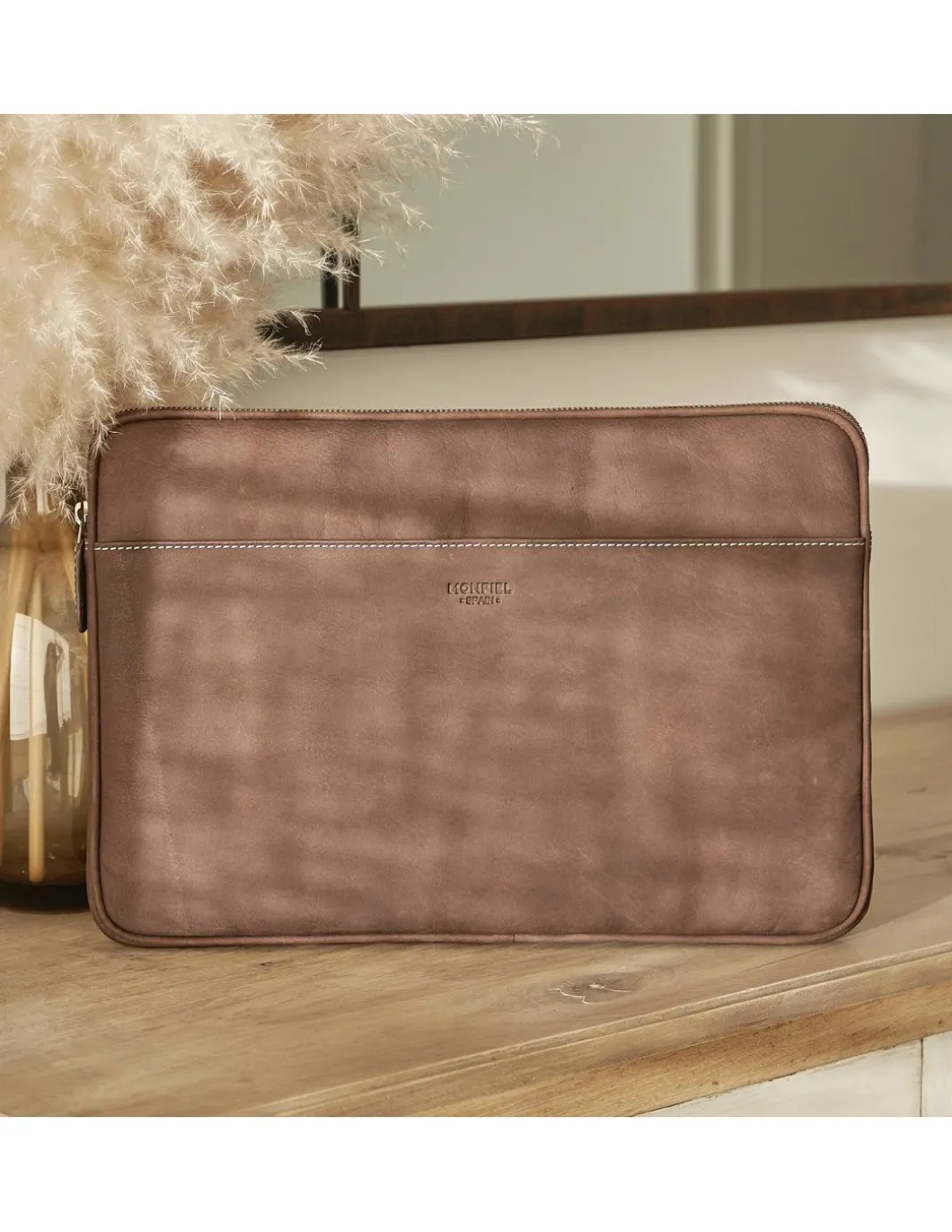 MONPIEL Funda de Portatil Piel 13" & 14"*Mujer Fundas Portátil Piel|Otros Accesorios
