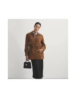 MONPIEL Trench de Ante*Mujer Chaquetas De Cuero Mujer