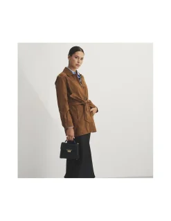 MONPIEL Trench de Ante*Mujer Chaquetas De Cuero Mujer
