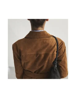 MONPIEL Trench de Ante*Mujer Chaquetas De Cuero Mujer